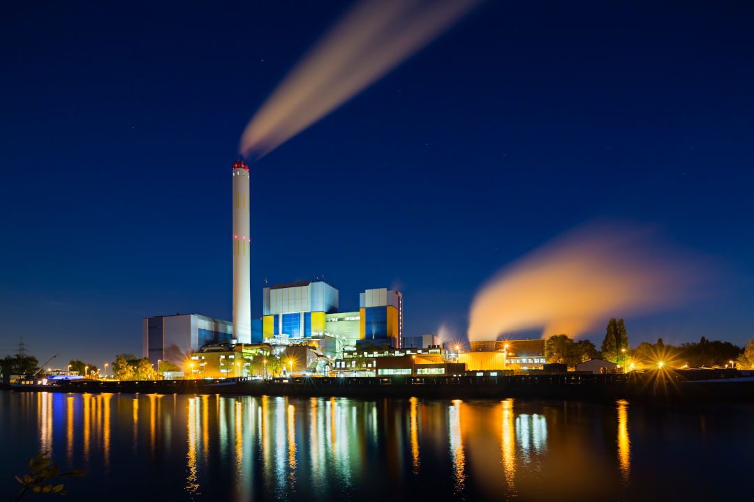 Waste Incineration Plant At Night Divider Trays for Automotive